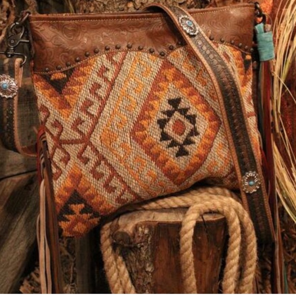 NEW Bohemian Western Tote Shoulder Bag Handbag - Picture 6 of 11